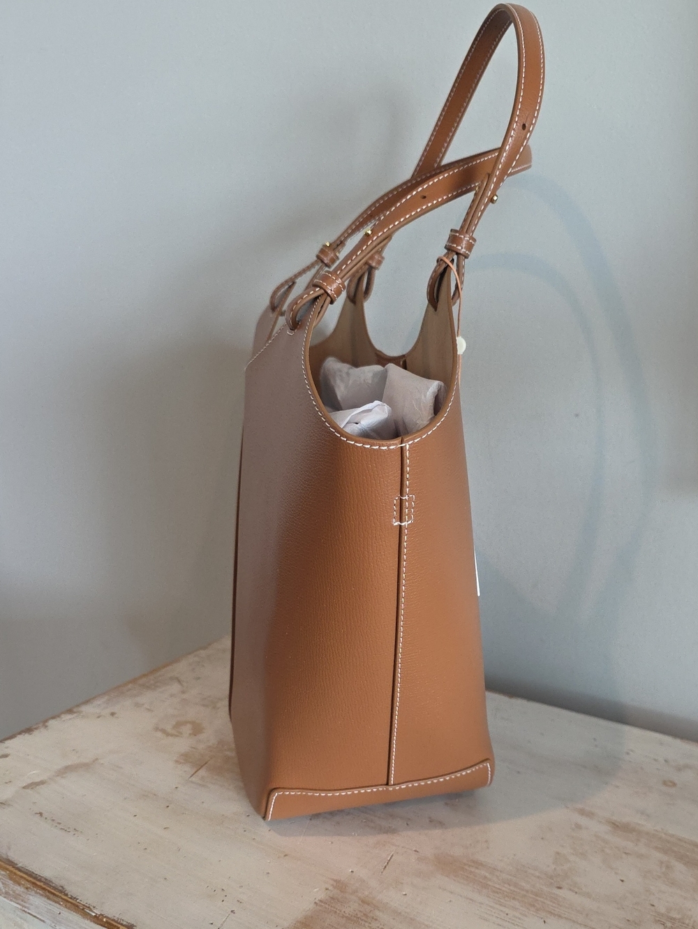 Quince Rowan Tote In Cognac - Picture 5 of 12